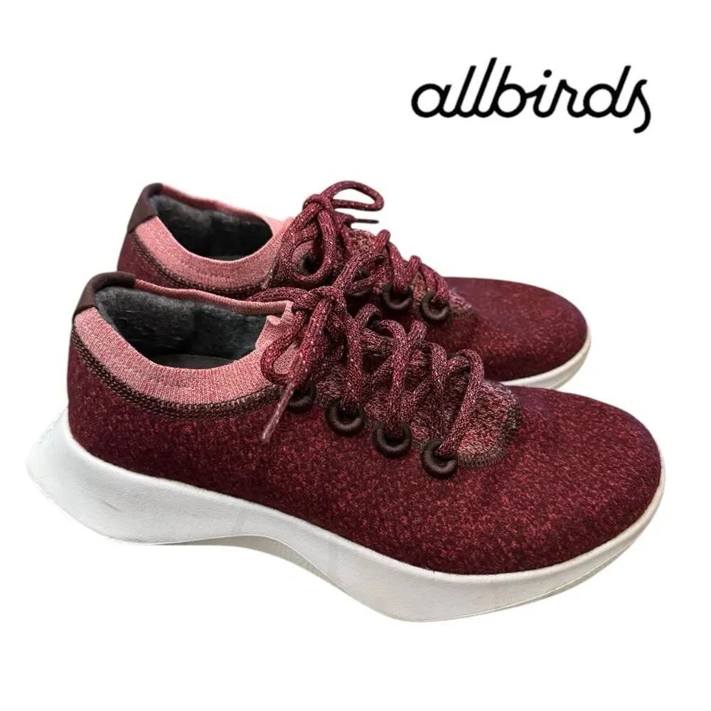 Allbirds Wool Dasher Mizzle Sierra Women's Burgundy Red Pink Running Sneakers 6